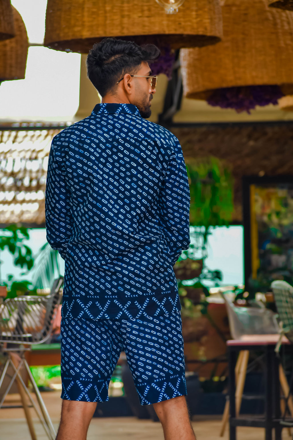 The Men's Marker Diamond Shirt & Shorts Set