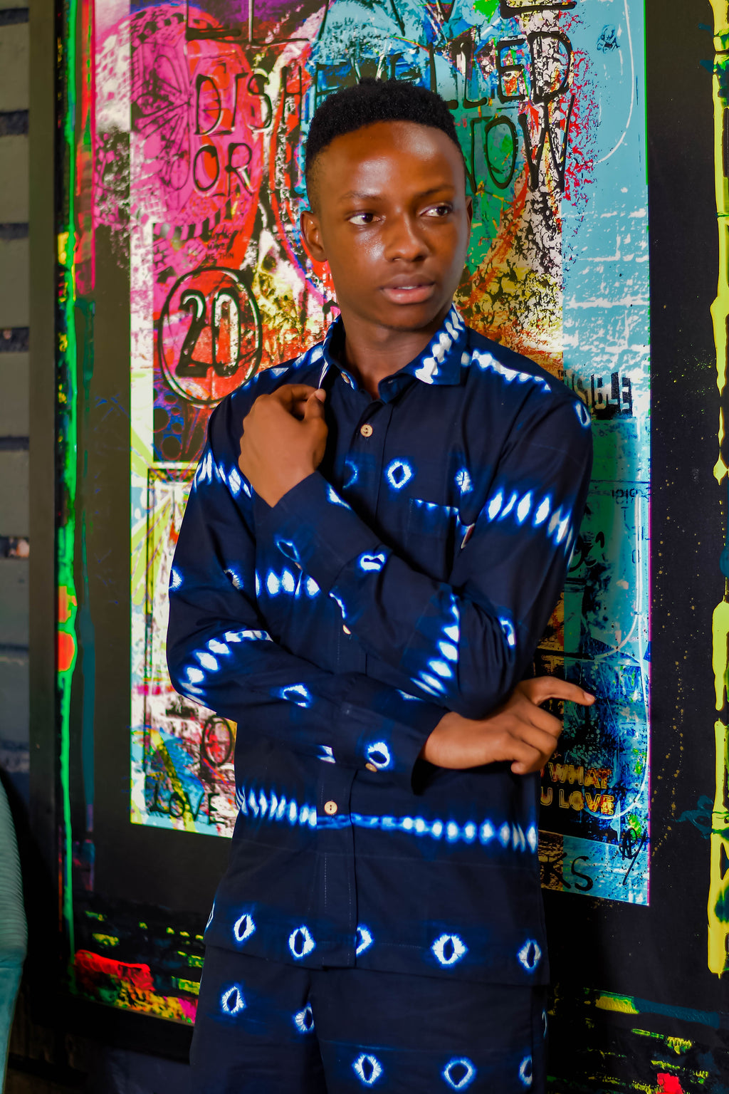 The Men's Horizontal Stripe Shirt & Shorts Set