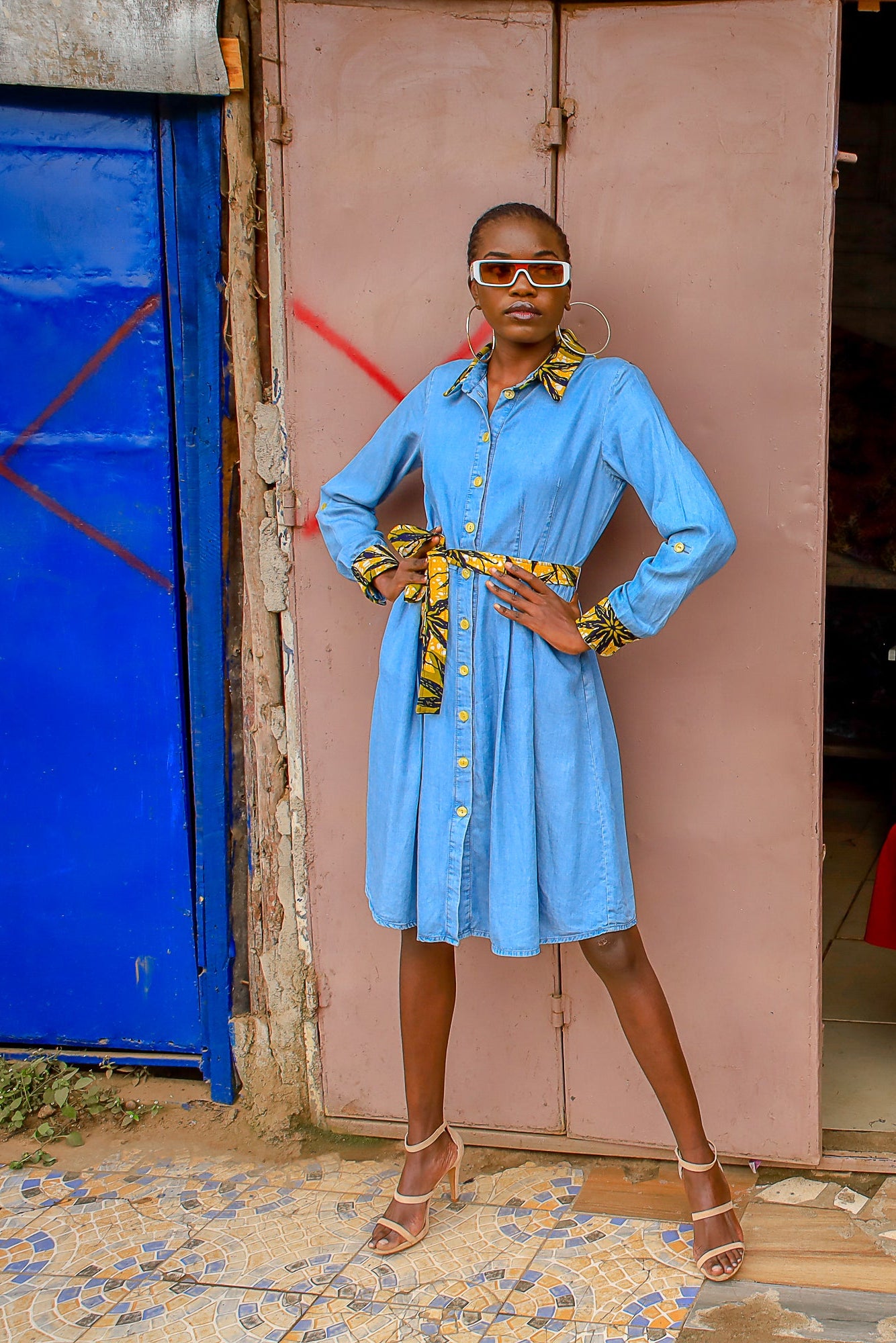 The Belted Denim Shirt Dress