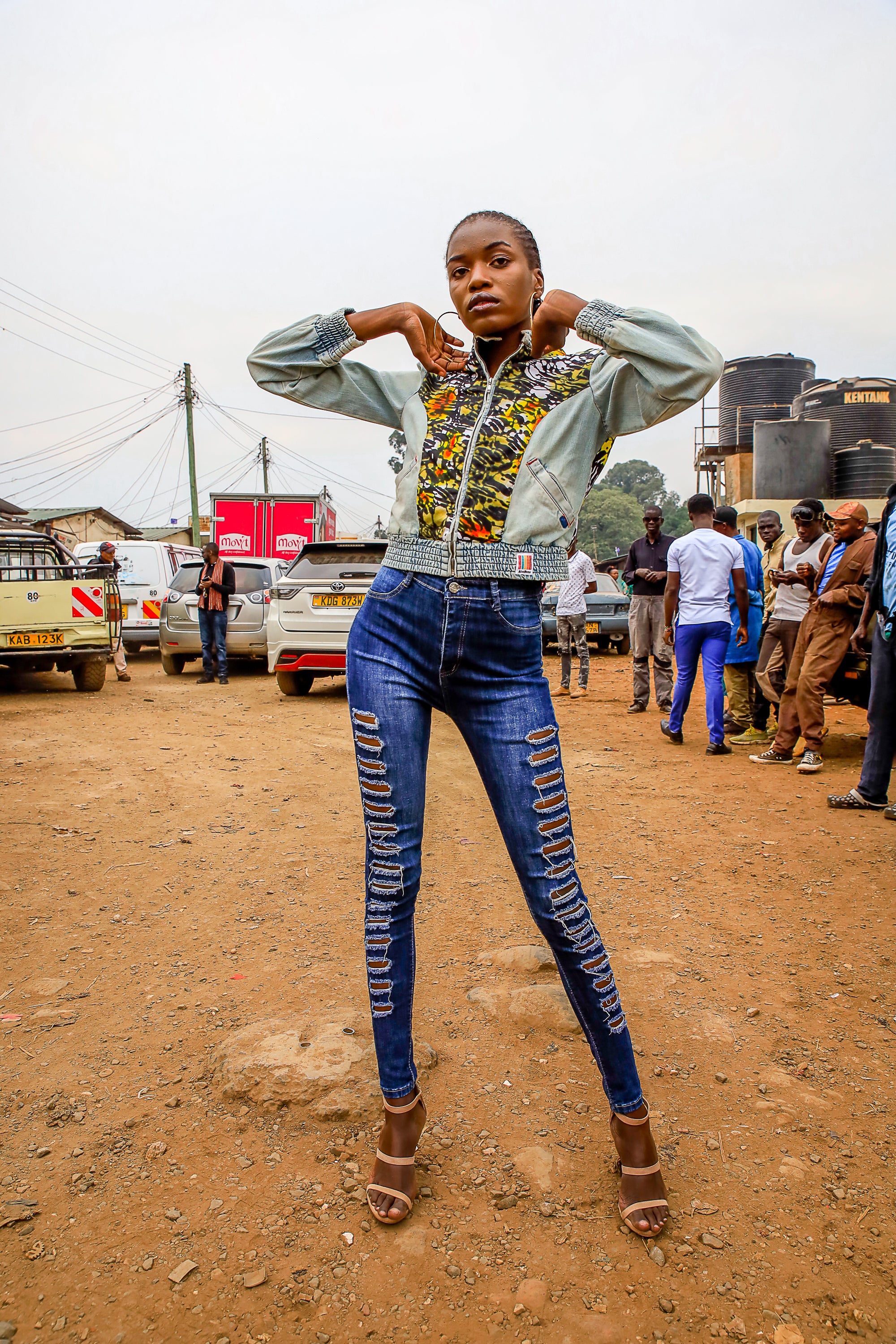 The Sunflower Bomber Denim Jacket