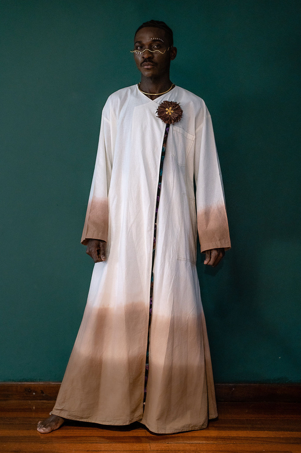 Earth Draped Ombré Kimono Set