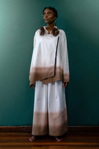 Earth Draped Asymmetric Ombré Set