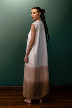 Earth Draped Asymmetric Dress