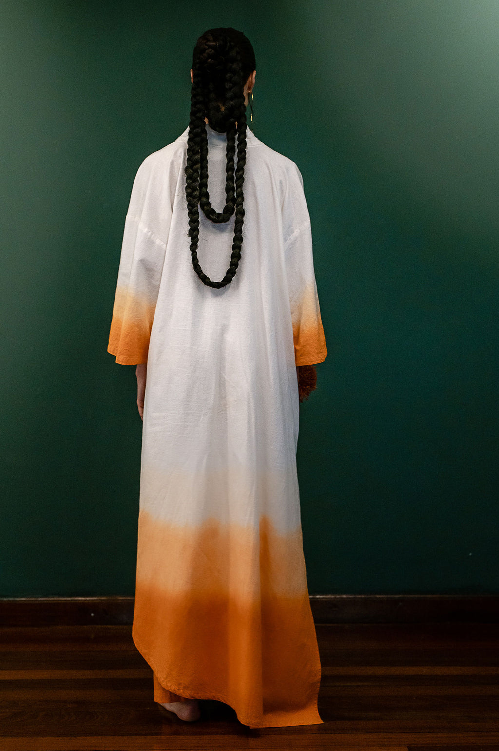 Fire Draped Sunrise Kimono Set