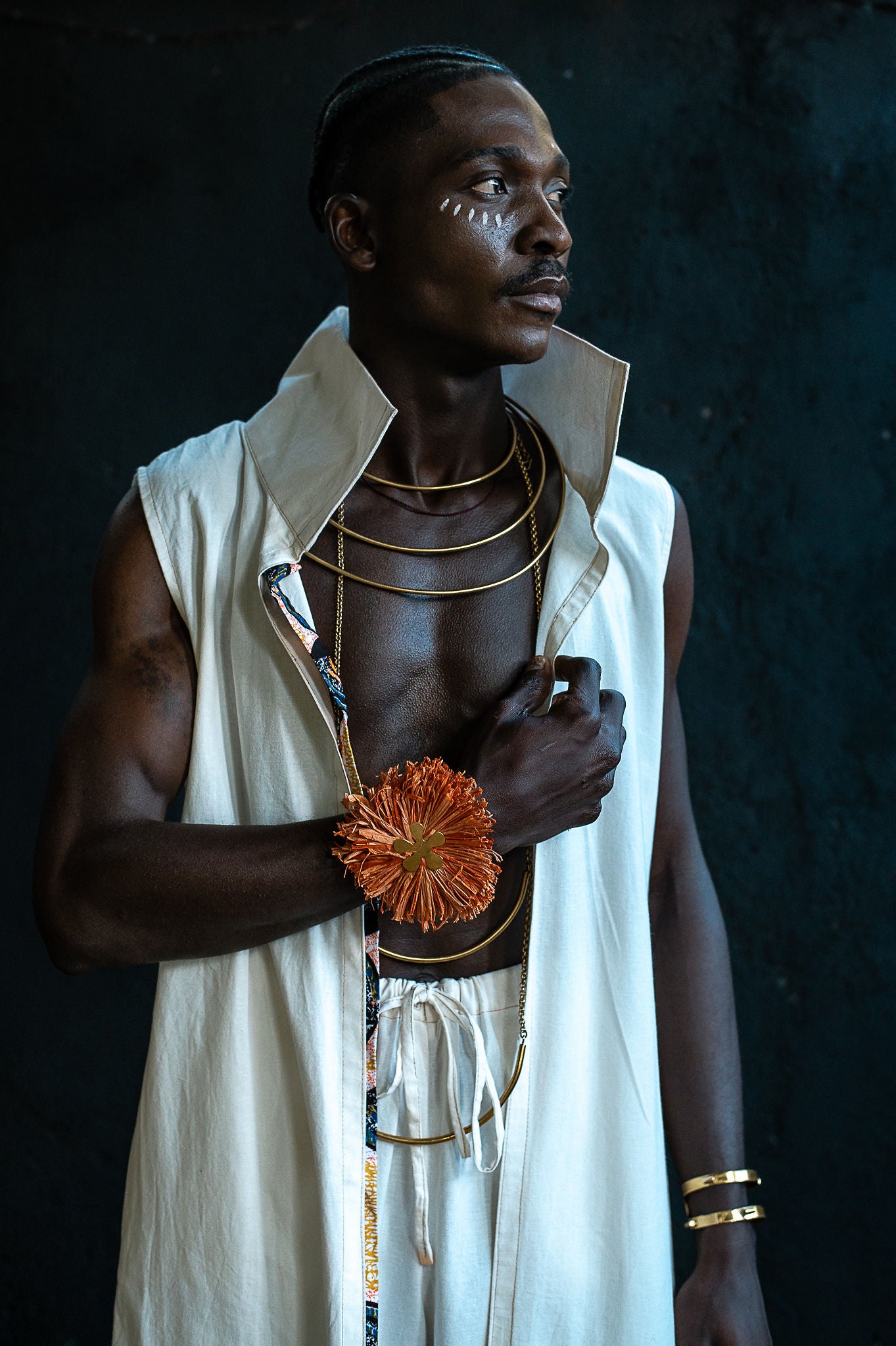 Ngamani Sleeveless Ombré Vest Set