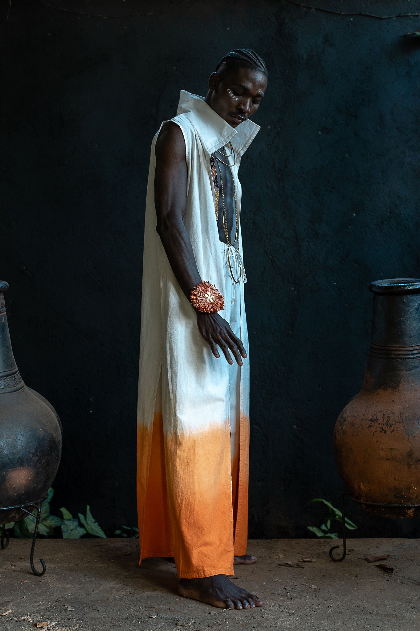 Ngamani Sleeveless Ombré Vest Set