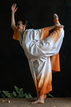 Fire Draped Sunrise Kimono Set