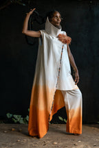 Fire Draped Hooded Ombré Tunic Set