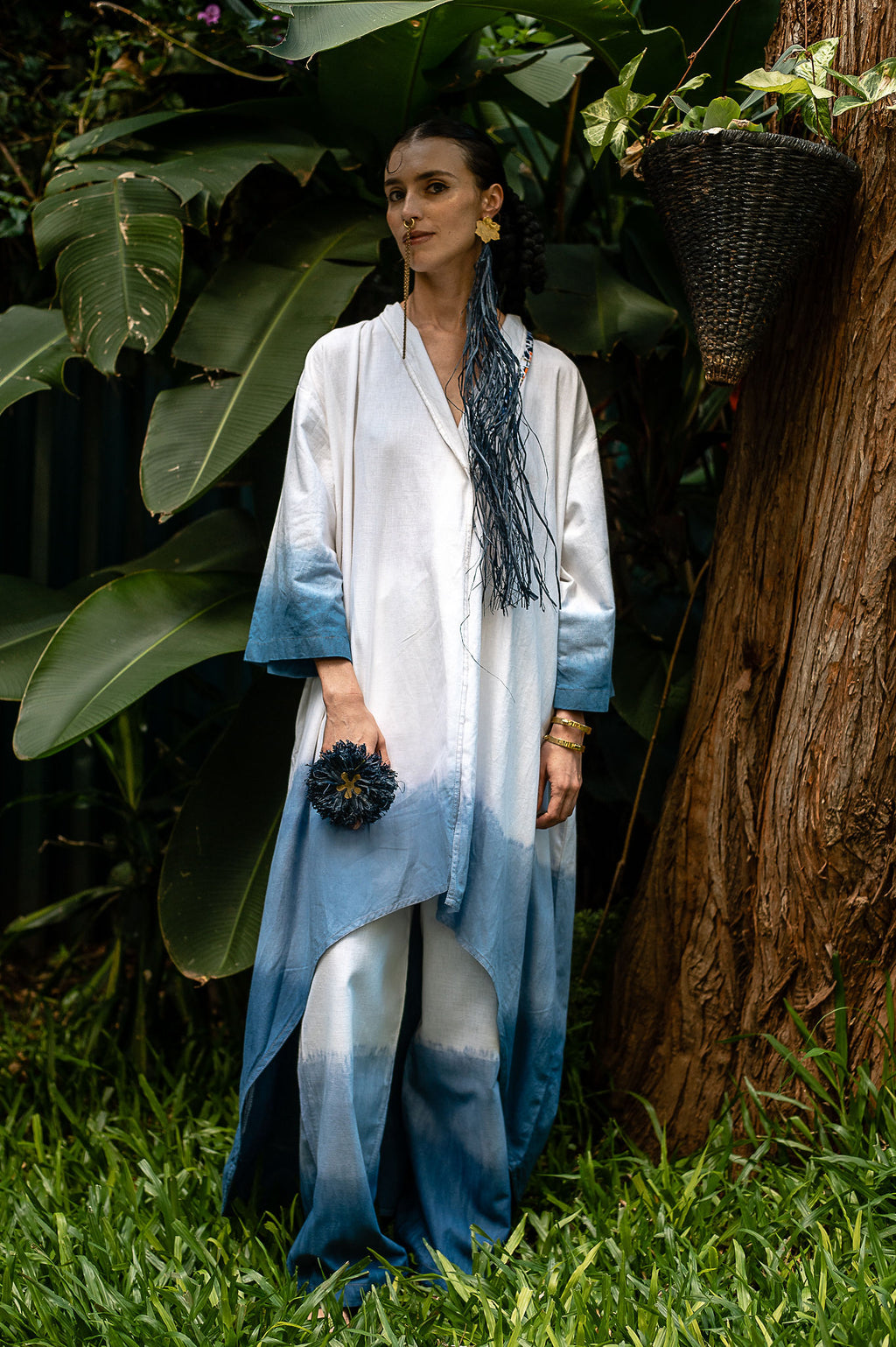 Water Draped Tide Kimono Set