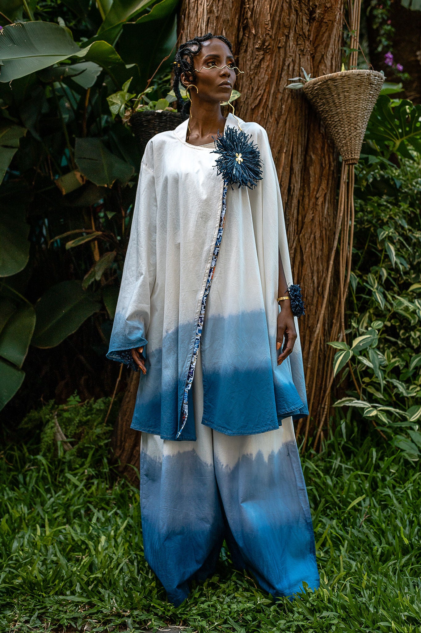 Ngamani Indigo Cape Set