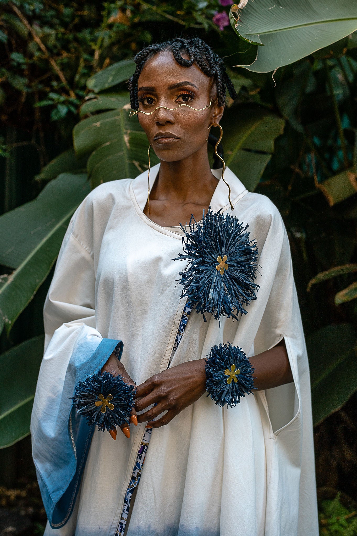 Ngamani Indigo Cape Set