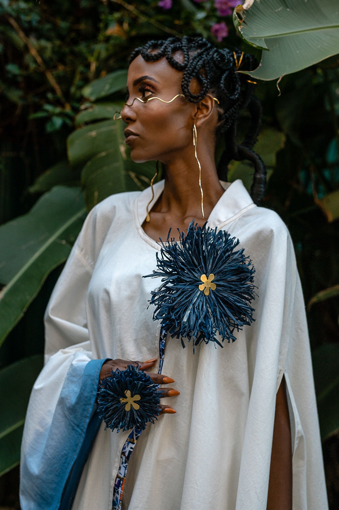 Ngamani Indigo Cape Set