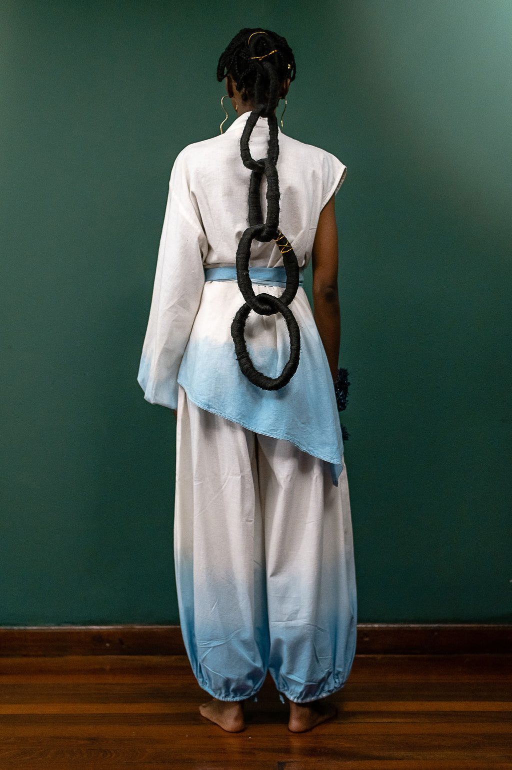 Air Draped Asymmetric Wrap Set