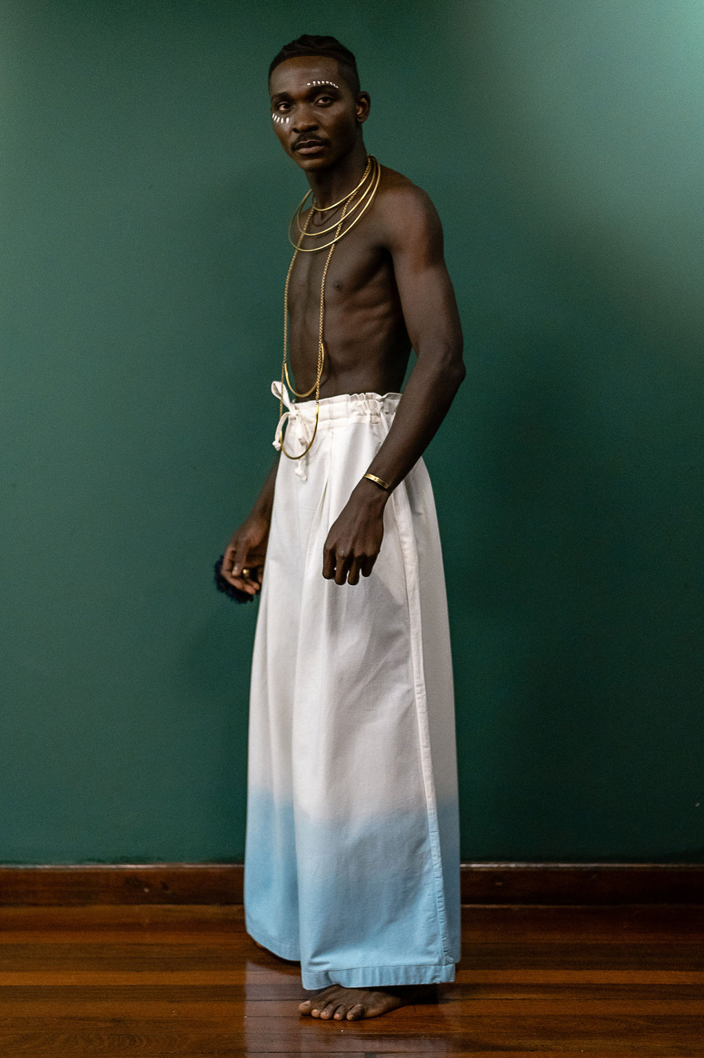 Air Draped e-Leg Ombré Trousers