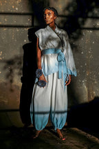 Air Draped Asymmetric Wrap Set