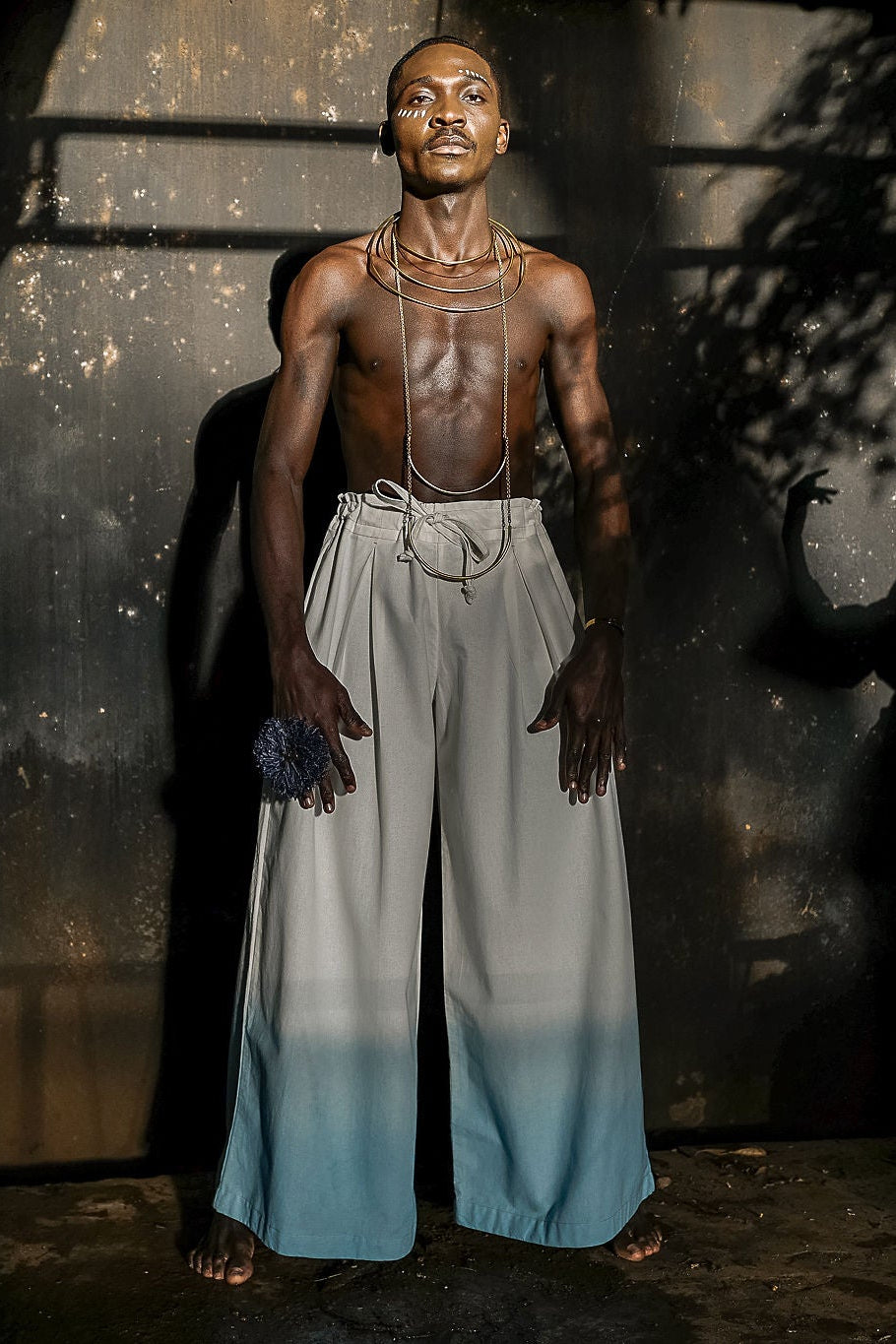 Air Draped e-Leg Ombré Trousers